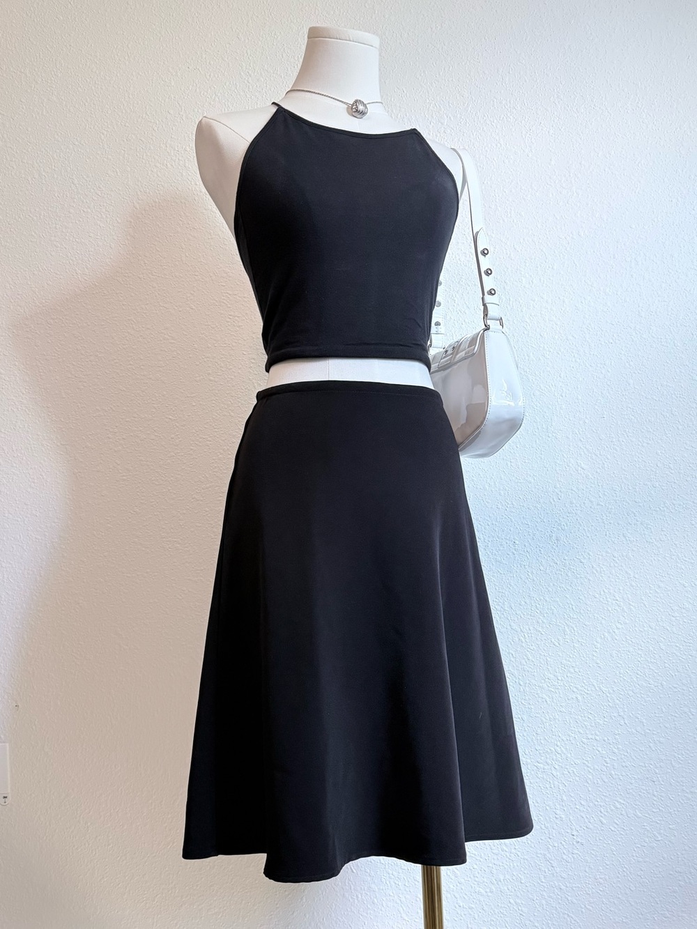 Vintage White House Black Market A-Line Midi Skirt Classic Feminine Minimalist